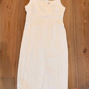 Calvin Klein White Sleeveless Midi Sheath Dress